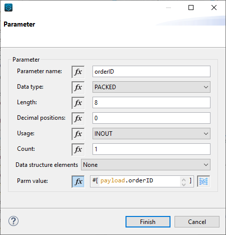 program call parameter config